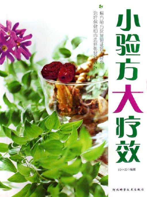 Title details for 小验方,大疗效 (Small Proved Recipe, Great Curative Effect) by 闪中雷 (Shan Zhonglei) - Available